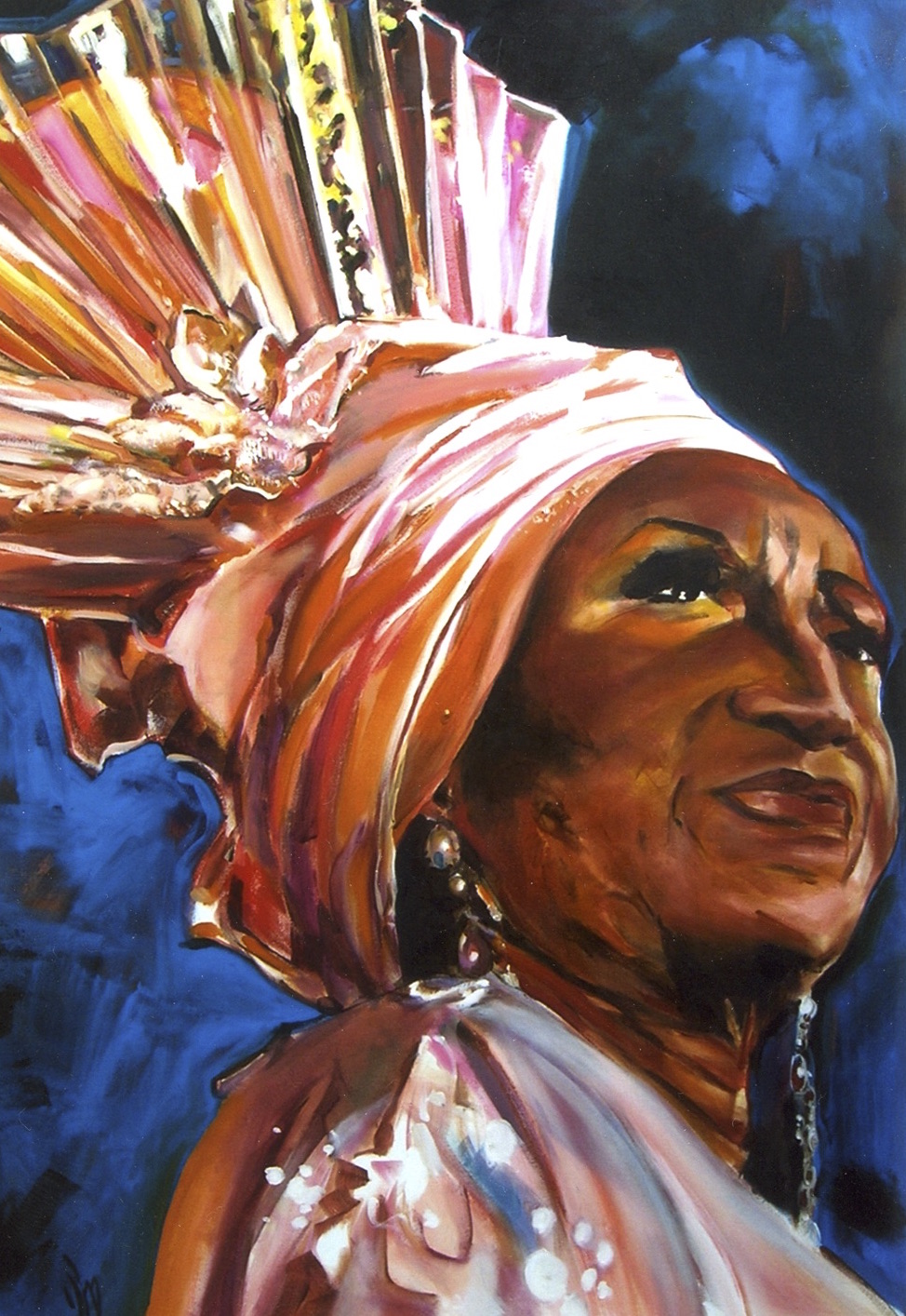974x1414 Commissioned Jeff Morgan - Celia Cruz Painting