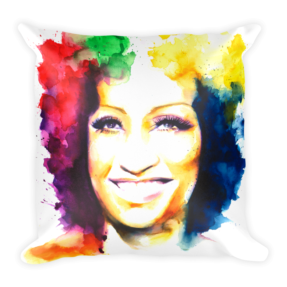 1000x1000 Watercolor Print Decorative Throw Pillow Celia Cruz Store - Celia Cruz Painting
