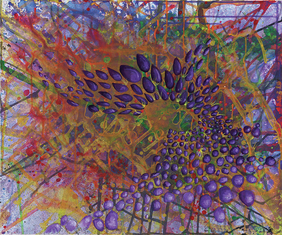 900x750 Cell No.8 Painting By Angela Canada Hopkins - Cell Painting