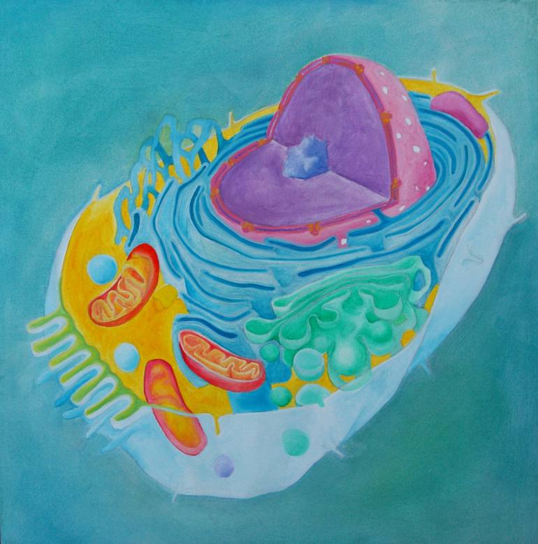 770x779 Saatchi Art Cell Painting By Coral Churchill - Cell Painting