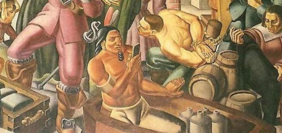 950x450 Time Traveler Cell Phone Spotted In 1930's Painting Disclose.tv - Cell Phone Painting