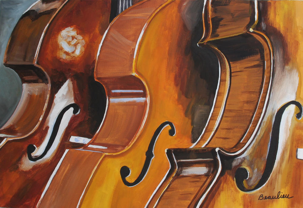 1000x689 Daily Painting Gt Cello Trio Andre Beaulieu Studio - Cello Painting