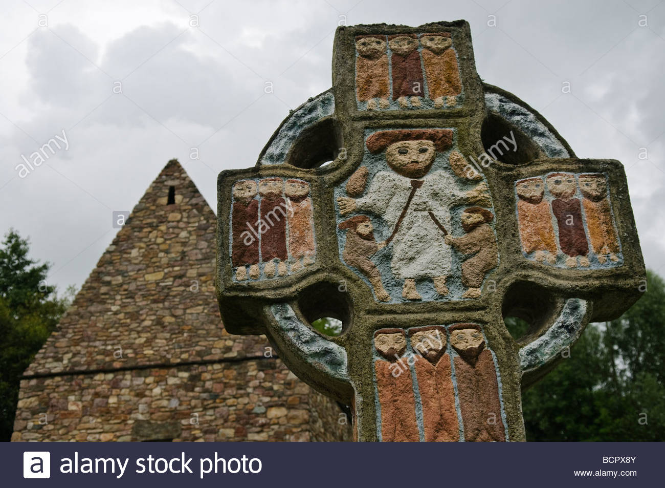 1300x953 Ornate Painted Celtic Cross - Celtic Cross Painting