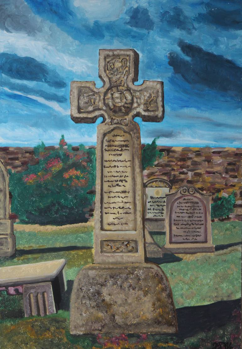 770x1111 Saatchi Art Celtic Cross ( 3 Pieces ) Painting By Attila Nagy - Celtic Cross Painting