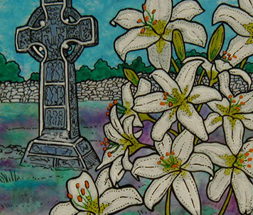 356x303 Standing Stones, Dolmens And Crosses Of Ireland - Celtic Cross Painting