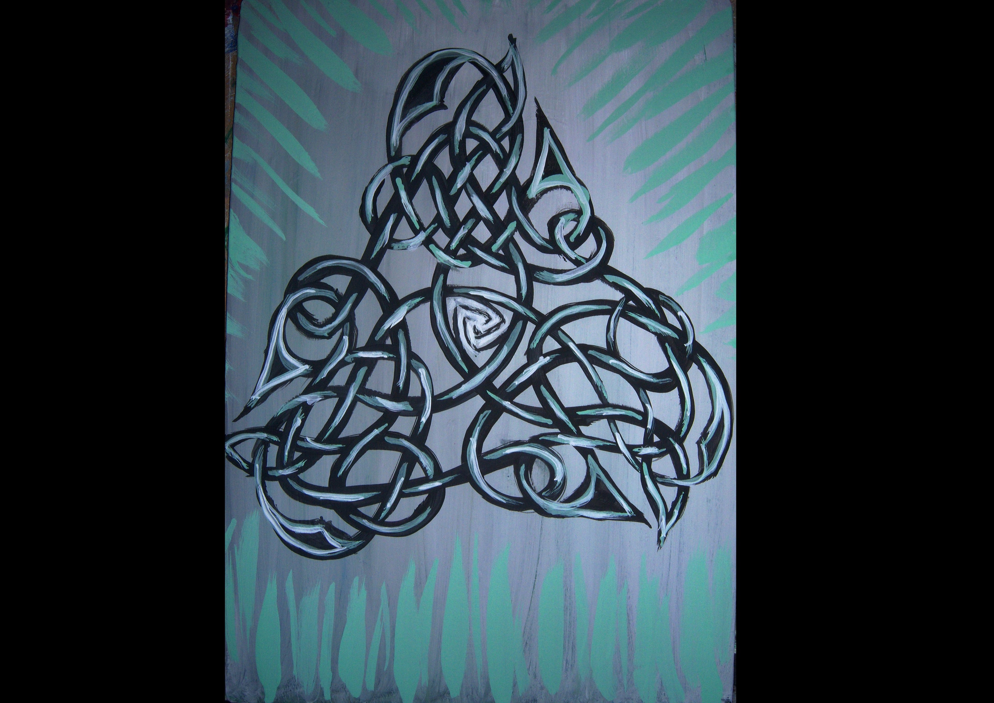 3847x2720 Real Celtic Knotwork Time Lapse Painting (Knot - Celtic Knot Painting