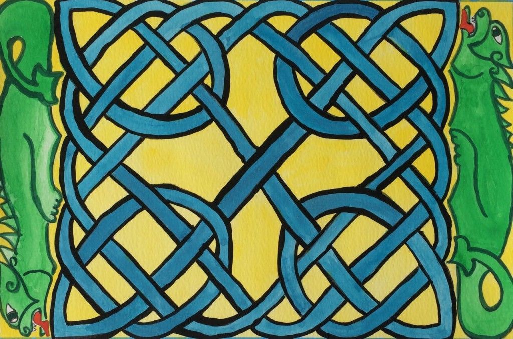 1024x678 Beautiful Celtic Knot Painting From A Handmade Art Calendar By - Celtic Knot Painting