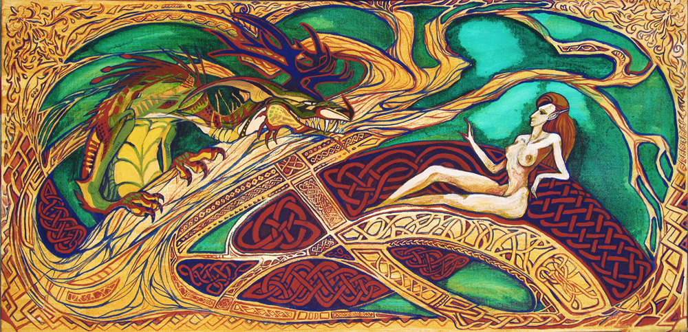 1000x483 Celtic Painting By Obman Veschestv - Celtic Painting