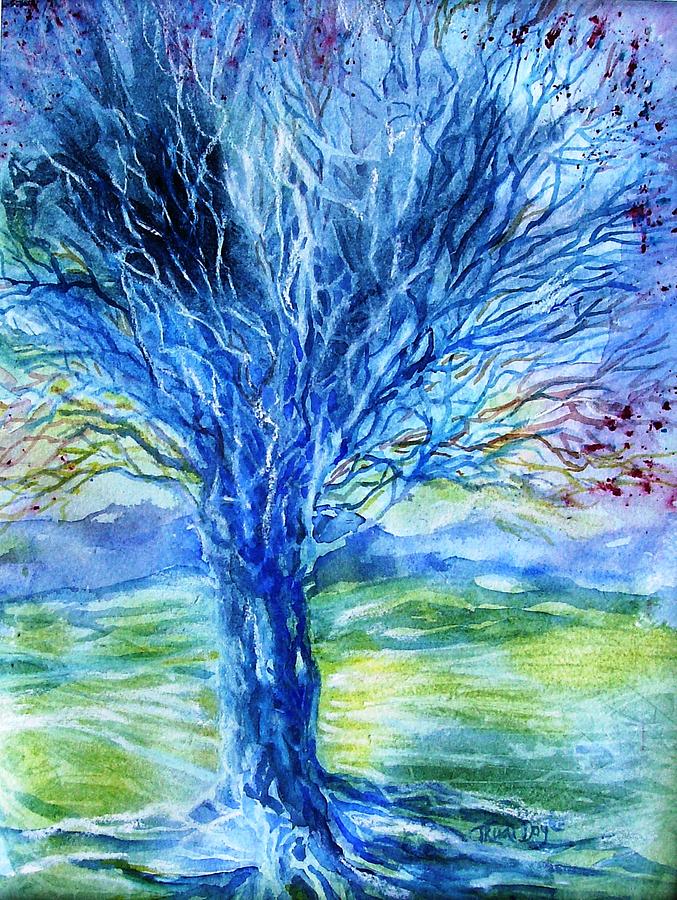 677x900 Magic Thorn Tree The Celtic Tree Of Life Painting By Trudi Doyle - Celtic Tree Of Life Painting