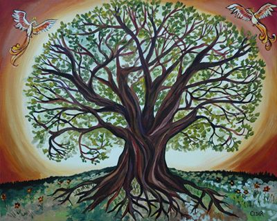 400x319 Tree Of Life Music And Inspiration Acrylics - Celtic Tree Of Life Painting