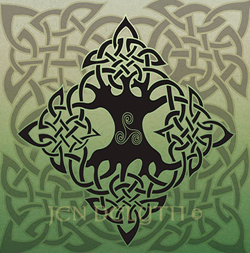360x363 Celtic Tree Of Life By Jen Delyth - Celtic Tree Of Life Painting