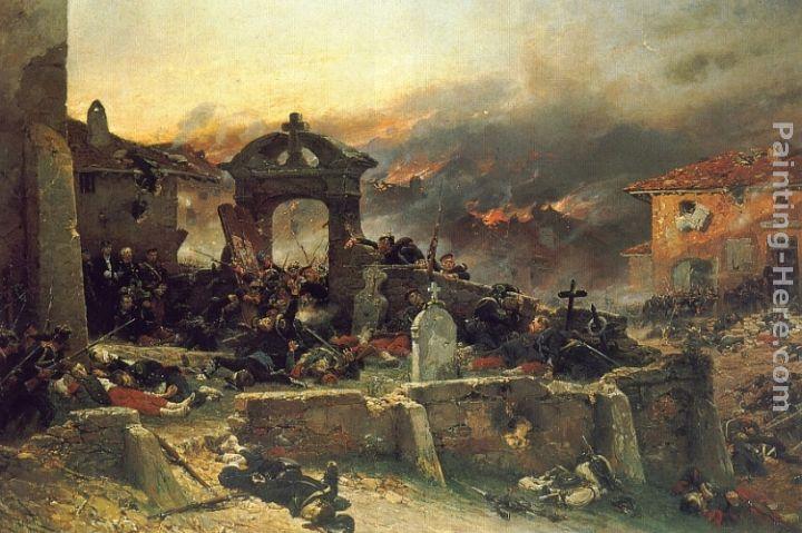 720x479 Alphonse De Neuville The Cemetery - Cemetery Painting