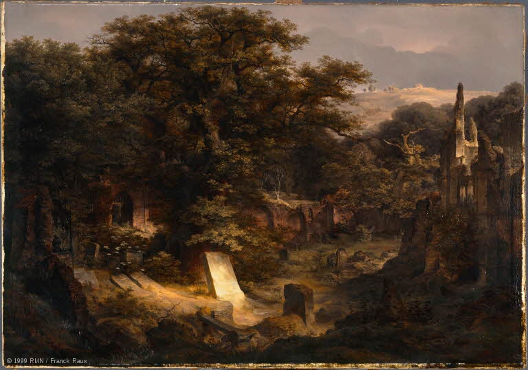 768x538 Cemetery In A Wood Louvre Museum Paris - Cemetery Painting