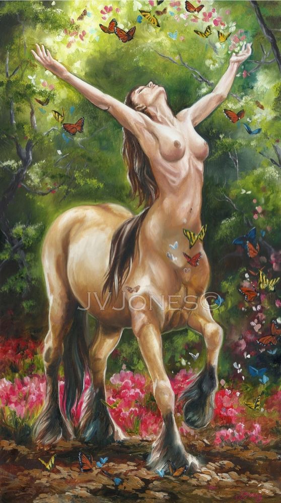 558x1000 Centaur Painting Original Fantasy Art Rashida Centaur Watercolor - Centaur Painting