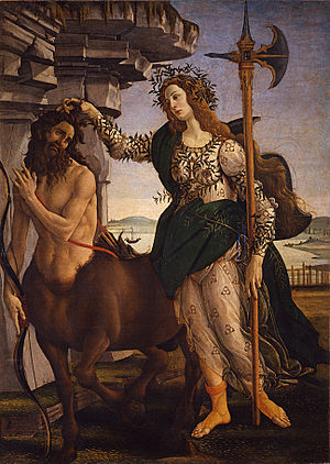 300x422 Pallas And The Centaur - Centaur Painting