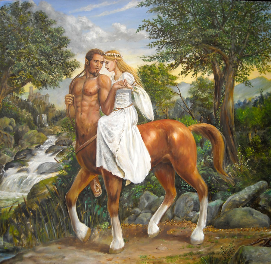 900x879 The Last Centaur Painting By Dashinvaine - Centaur Painting