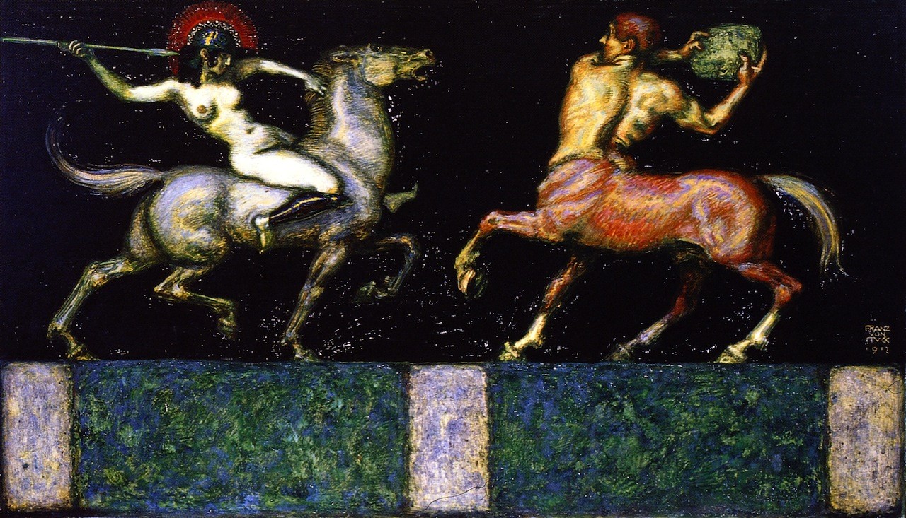 1280x733 Amazon And Centaur, 1912 - Centaur Painting