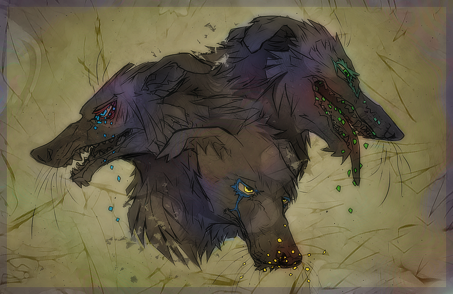 900x585 Cerberus By Pikishi - Cerberus Painting