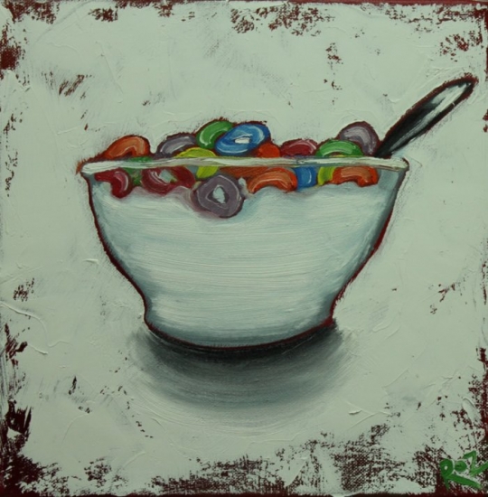 540x550 Drunken Cows - Cereal Painting