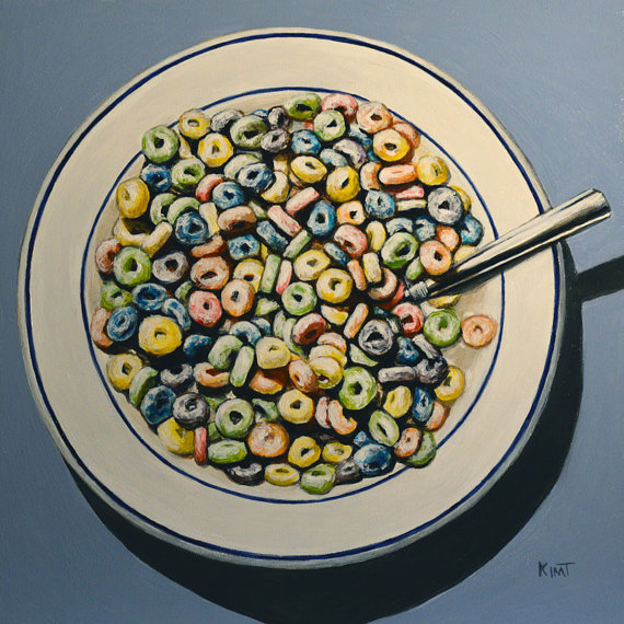 570x570 Paintings By Kim Testone Up For Auction On Ebay - Cereal Painting