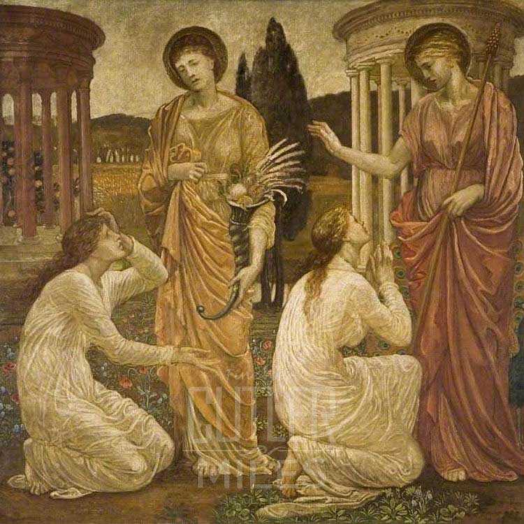 750x750 Psyche At The Shrines Of Juno And Ceres Oil On Canvas Reproduction - Ceres Painting