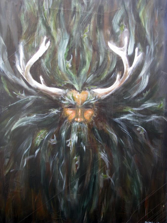 676x900 Cernunnos Painting By Patricia Kanzler - Cernunnos Painting