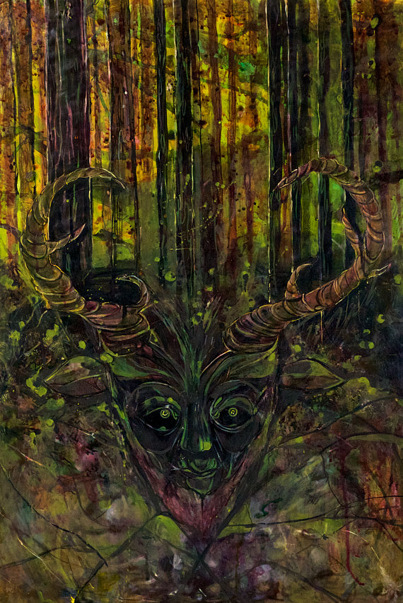 570x852 Cernunnos Painting - Cernunnos Painting