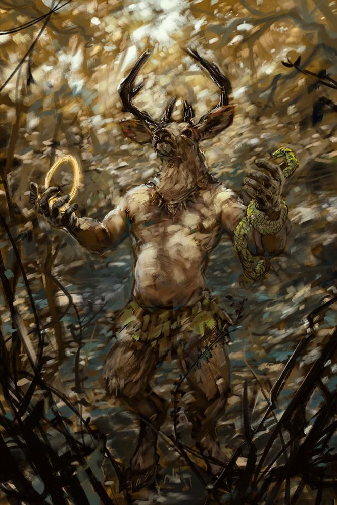 667x1000 Cernunnos By Jonathanvair - Cernunnos Painting