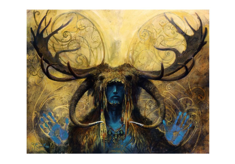 1000x700 Beautiful Cernunnos Painting, I Really Want I On My Wall! Want - Cernunnos Painting