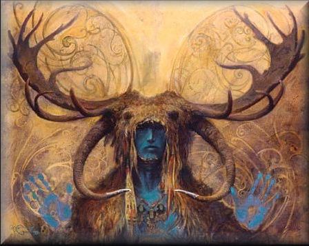 448x357 Cernunnos A Sacred Journey - Cernunnos Painting