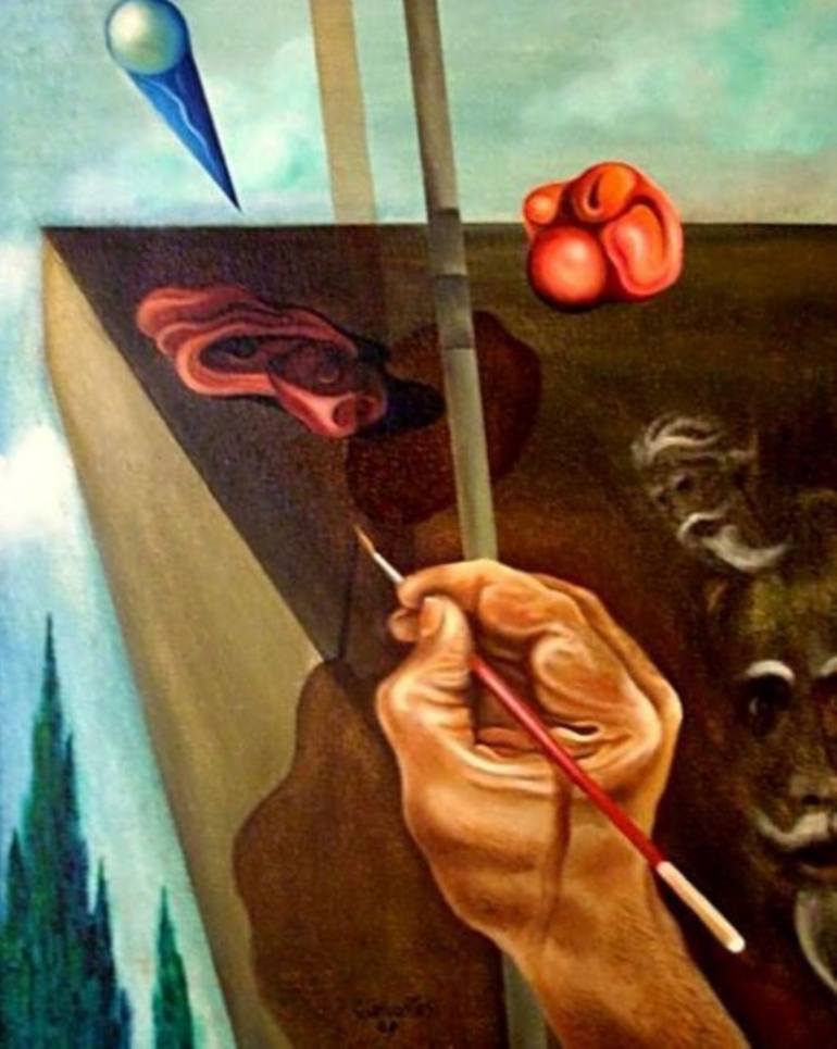 770x965 Saatchi Art The Quixotic Hand. Painting By Geoffrey Cervantes - Cervantes Painting