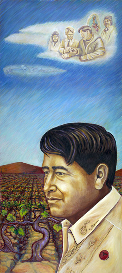 403x900 Chavez Monument Cesar E. Chavez - Cesar Chavez Painting