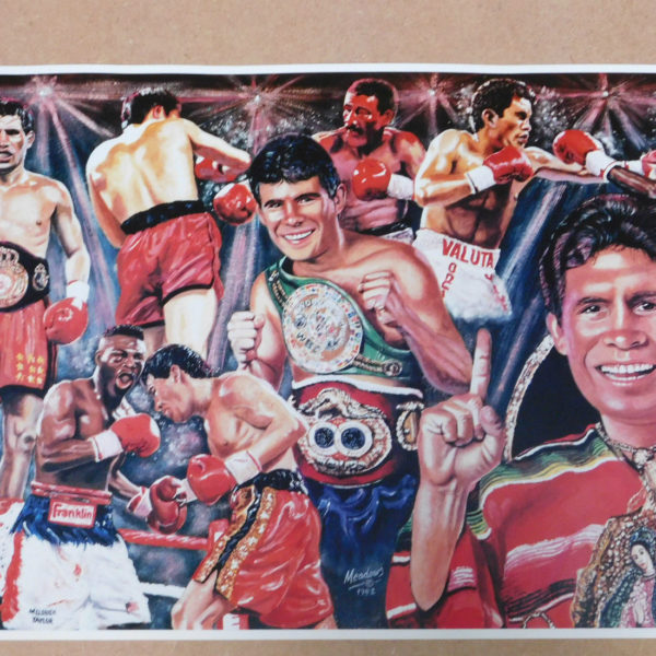 600x600 Julio Cesar Chavez Caricature Posterprintphoto Huge - Cesar Chavez Painting