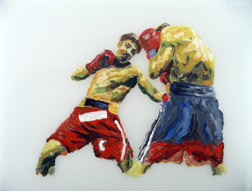504x383 Julio Sebastian Zbik Sports Art By John Robertson - Cesar Chavez Painting
