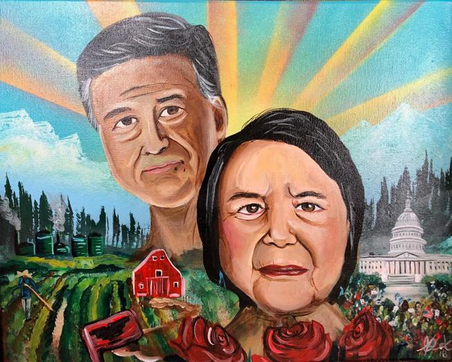 654x524 Longmont To Hold First Cesar Chavez, Dolores Huerta Celebration - Cesar Chavez Painting