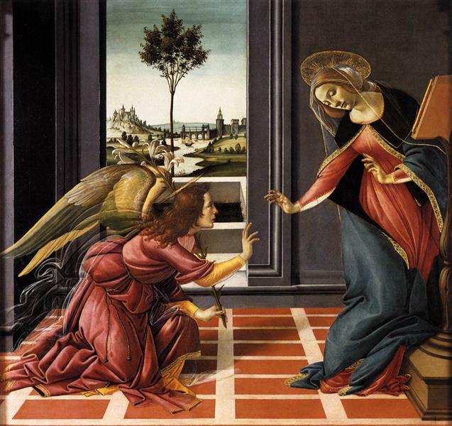 637x600 The Cestello Annunciation, C.1489 - Cestello Annunciation Painting