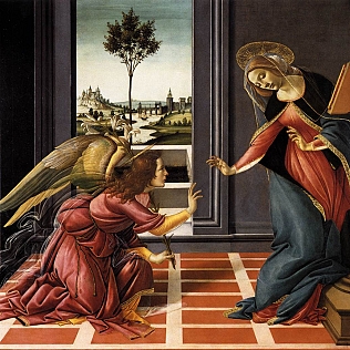 316x316 Uffizi Gallery New Rooms Botticelli Annunciation - Cestello Annunciation Painting