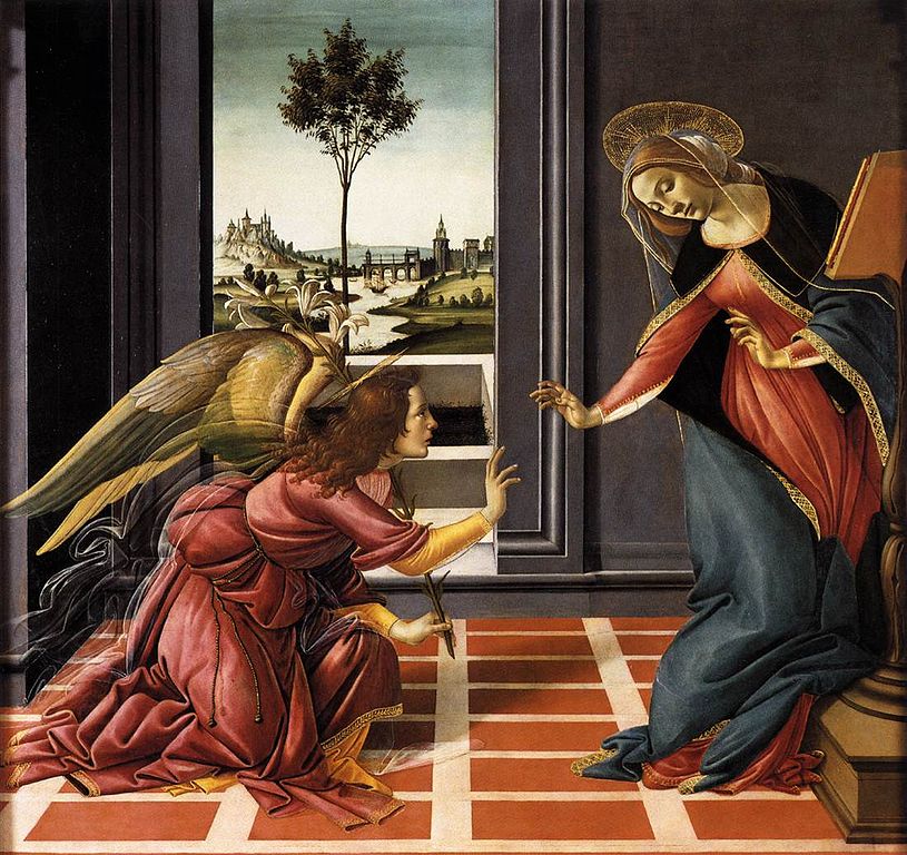815x768 Filebotticelli, Annunciazione Di Cestello 02.jpg - Cestello Annunciation Painting