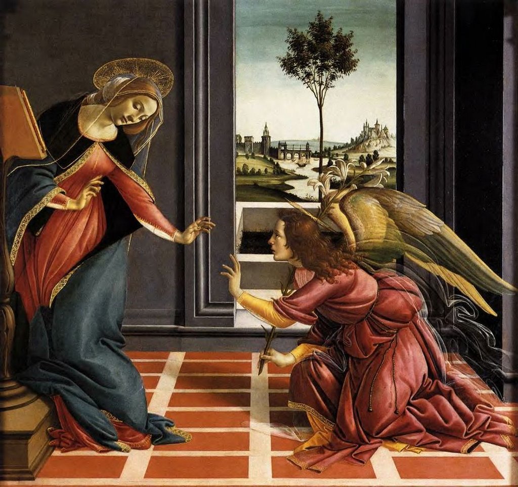 1024x964 Idle Speculations Mirror - Cestello Annunciation Painting