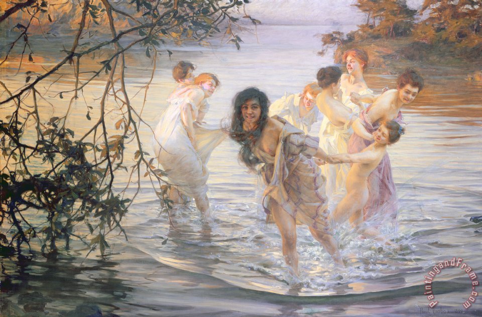 960x632 Paul Chabas Happy Games Painting - Chabas Painting