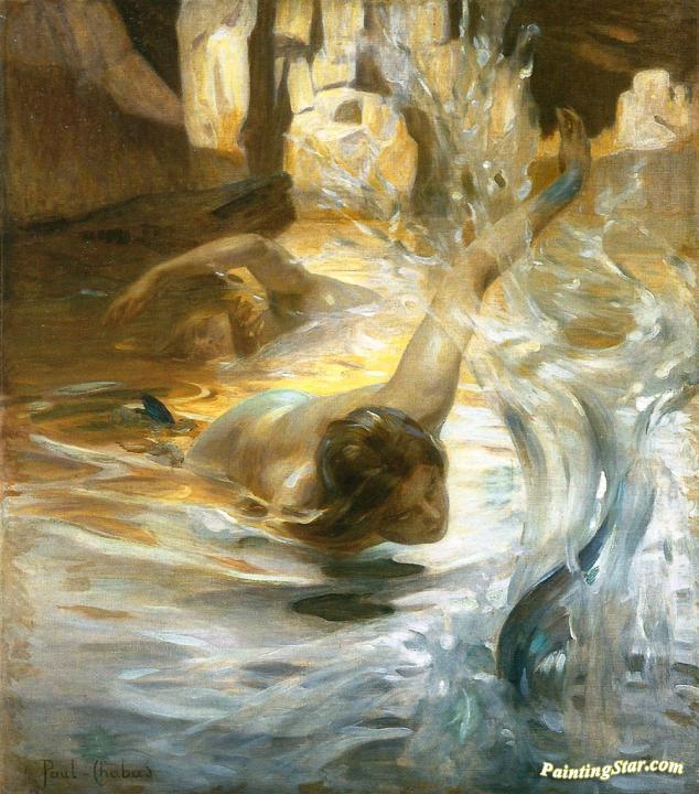 634x720 Sirens Artwork By Paul Emile Chabas Oil Painting Amp Art Prints - Chabas Painting