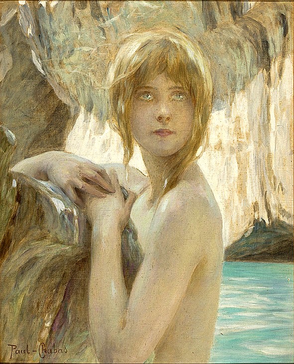 591x731 Art Now And Then Paul Chabas - Chabas Painting