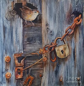 293x300 Rusty Chain Paintings Fine Art America - Chain Painting