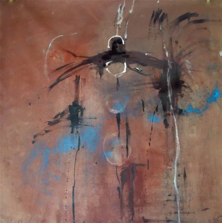 770x773 Saatchi Art Blackbird Chain Painting By Sherri Bustad - Chain Painting