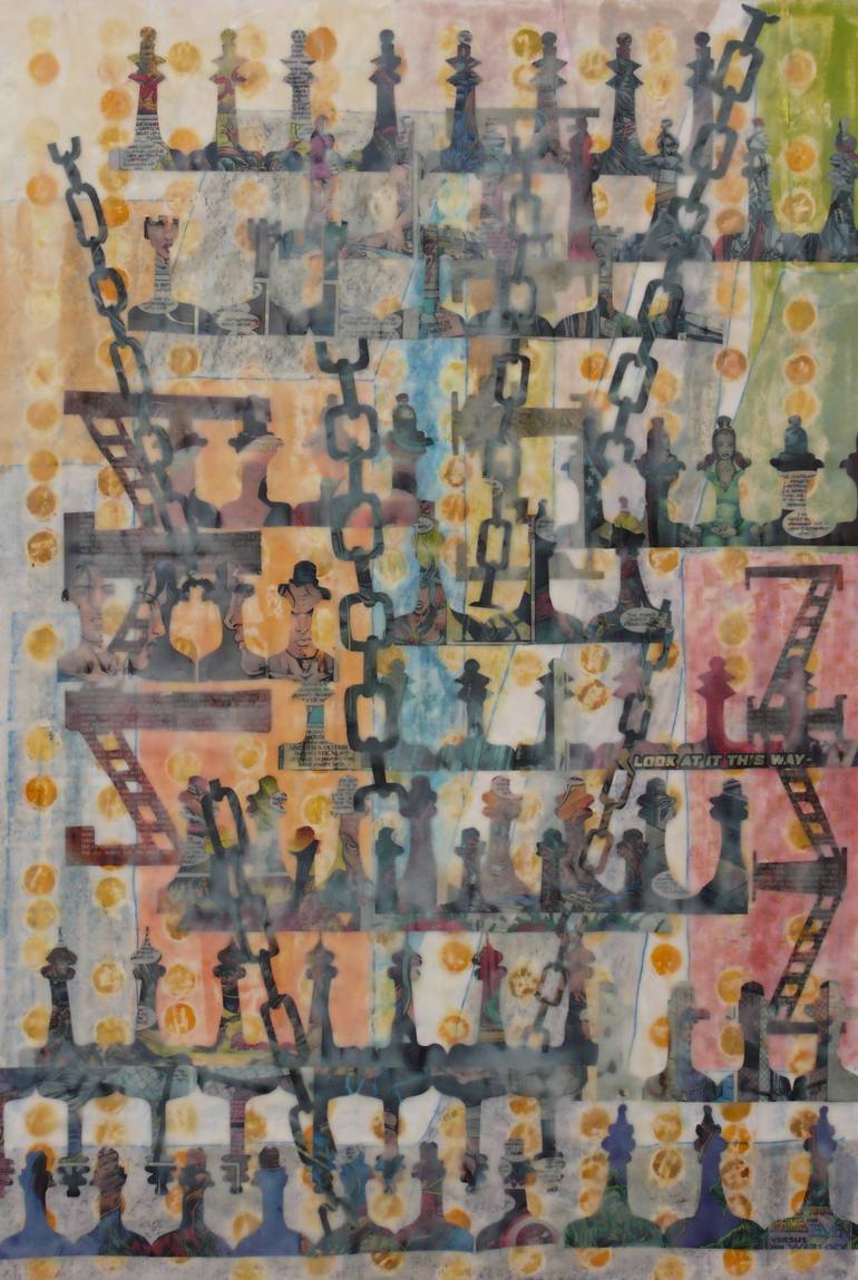 770x1149 Saatchi Art Chain Game Painting By Martha Shamy - Chain Painting
