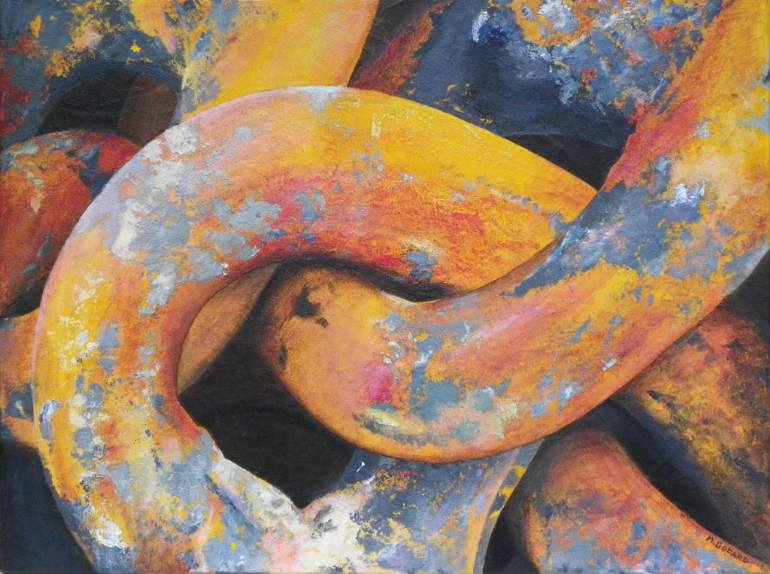 770x574 Saatchi Art Chain Painting By Michel Godard - Chain Painting
