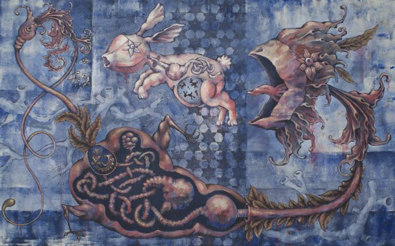 770x481 Saatchi Art The Food Chain Painting By David Crooks - Chain Painting