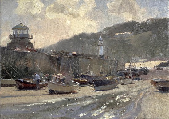 550x389 Harbour Light, St. Ives (Oil On Canvas) - Chamberlain Painting