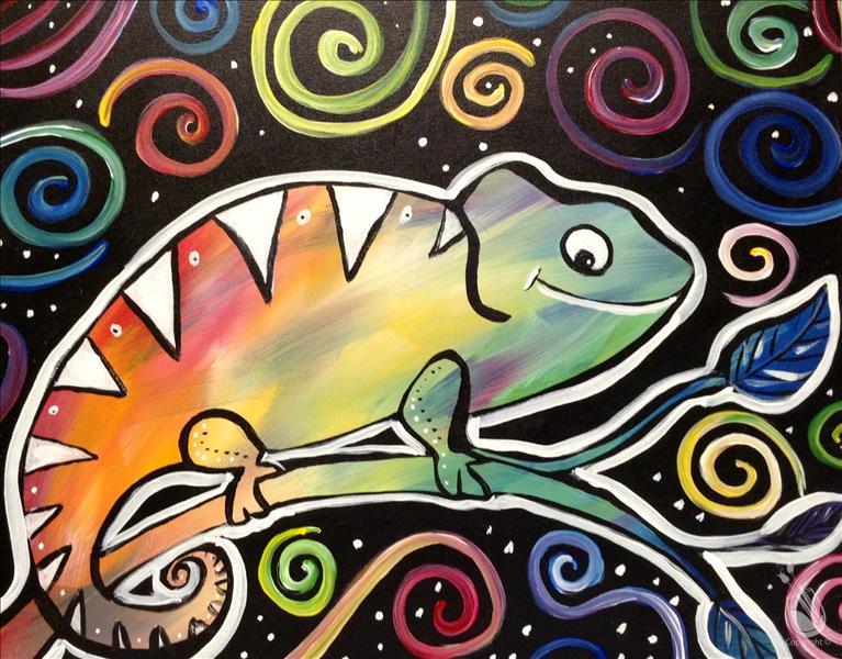 767x600 Kidsfamily Day! Chameleon Party - Chameleon Painting