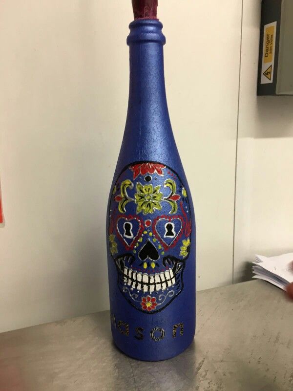 Champagne Bottle Painting